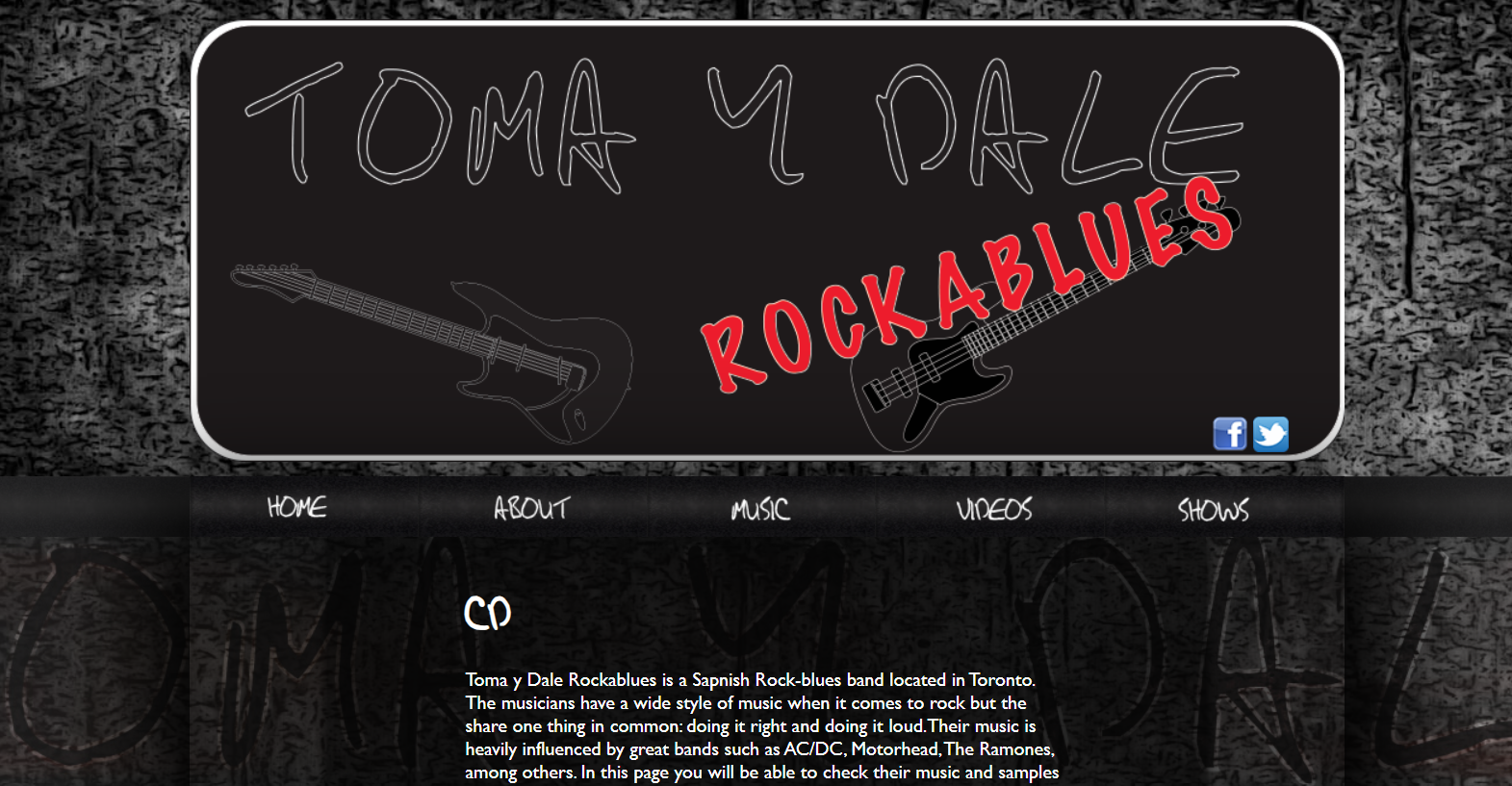 band webpage thumbnails