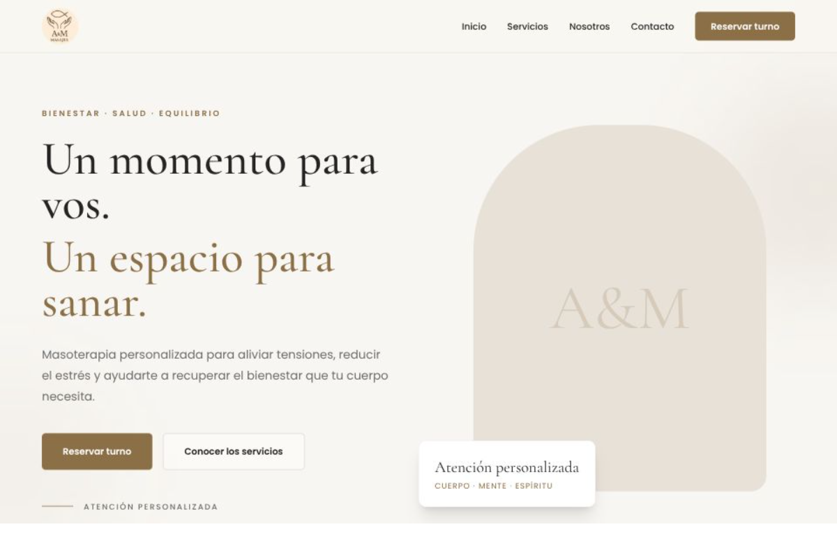 masajes webpage thumbnails