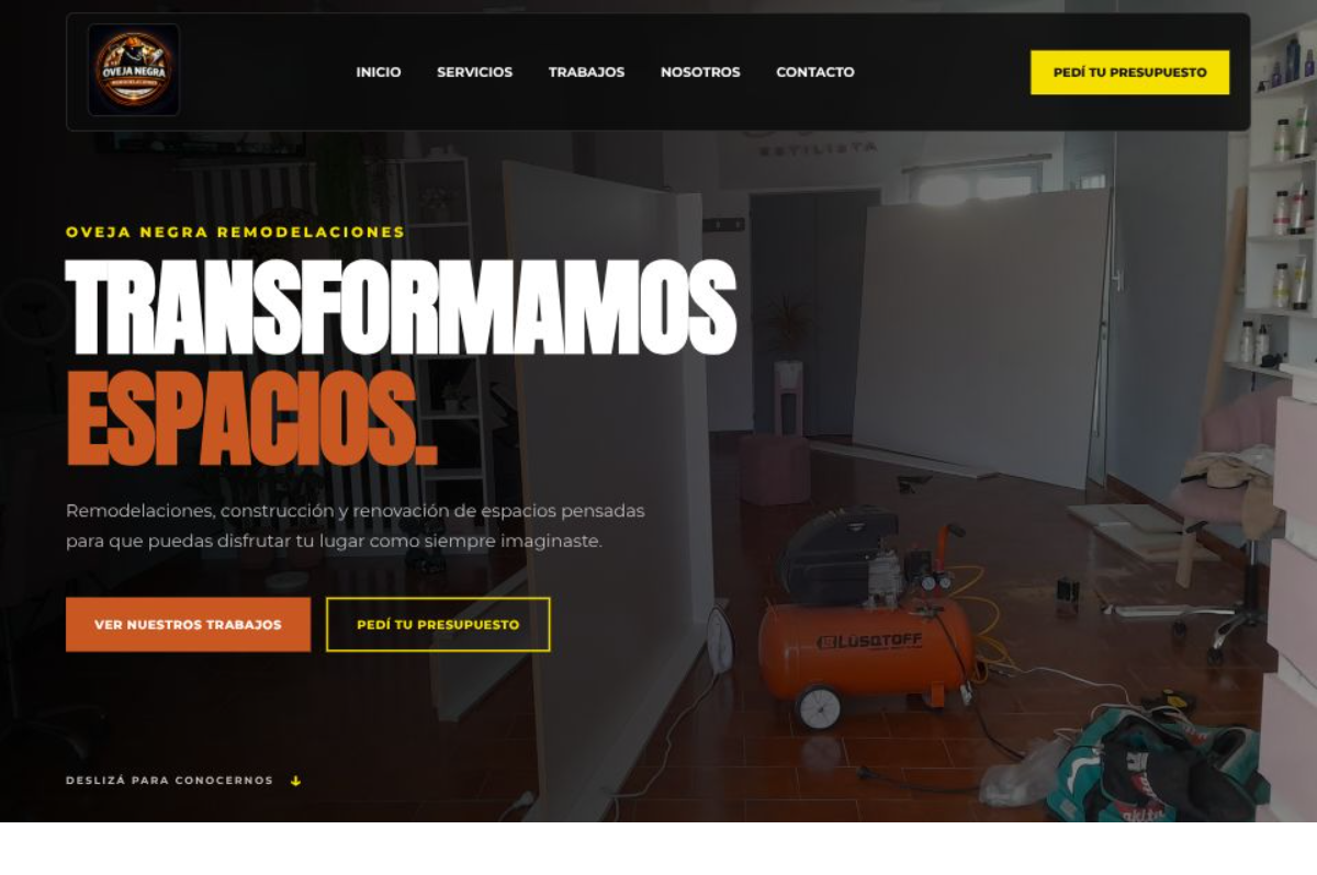 contractor webpage thumbnails