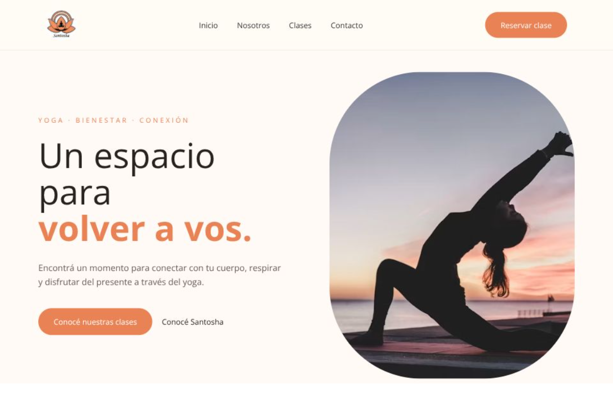Yoga webpage thumbnails