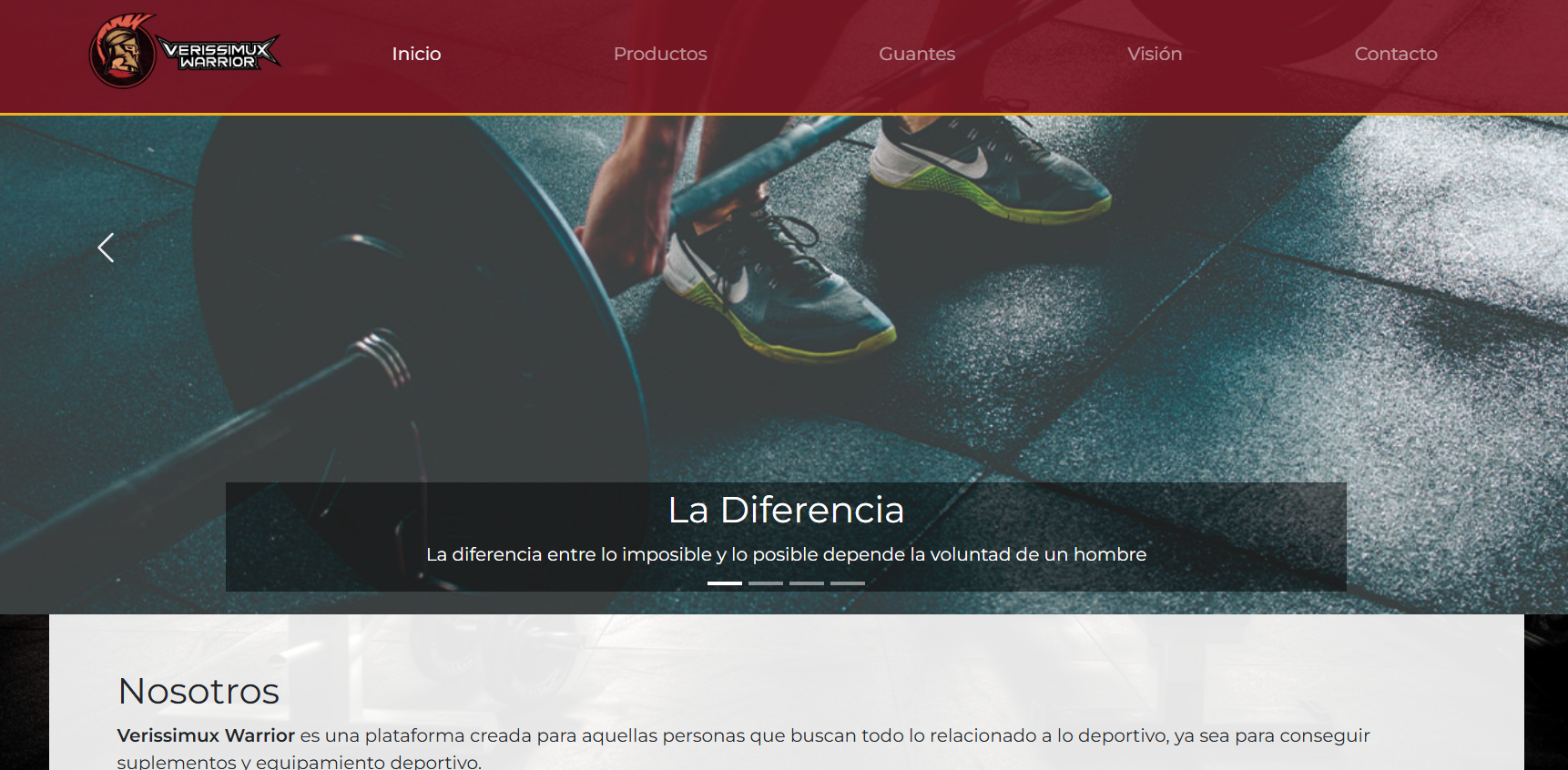 verissimux warrior web page thumbnail